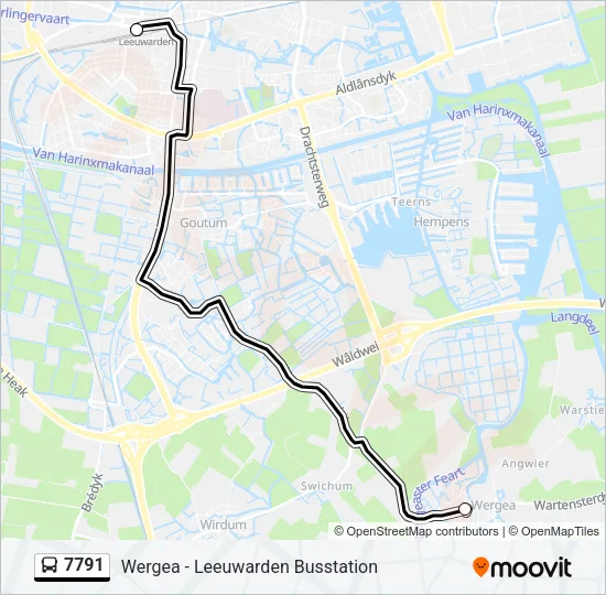 7791 Bus Line Map