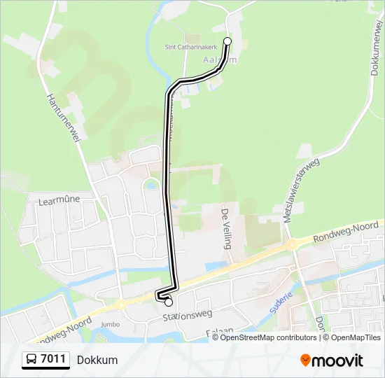 7011 Bus Line Map