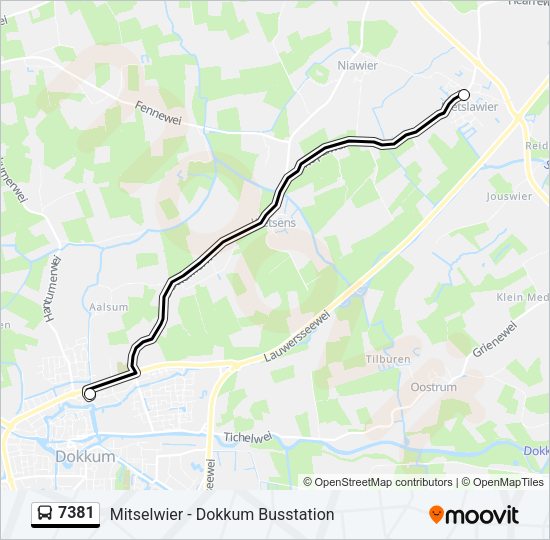 7381 Bus Line Map
