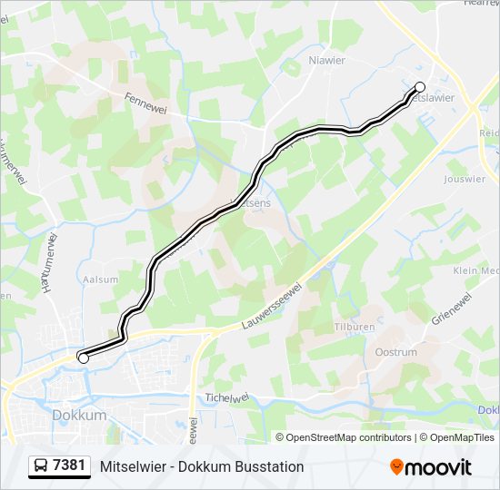 7381 Bus Line Map
