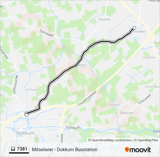 7381 Bus Line Map