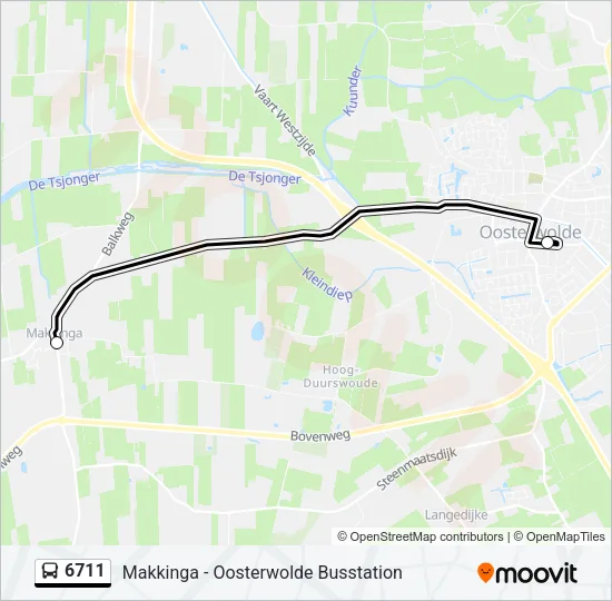 6711 Bus Line Map