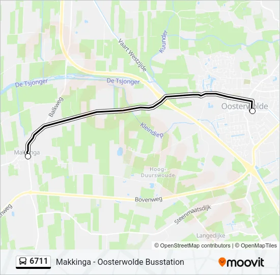 6711 Bus Line Map
