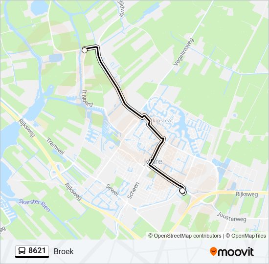 8621 Bus Line Map