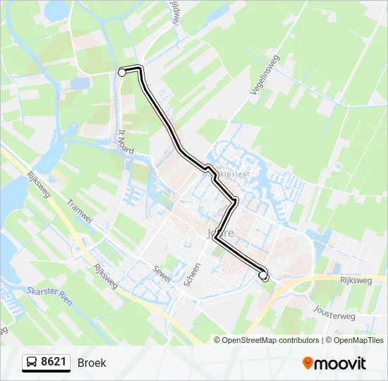 8621 Bus Line Map