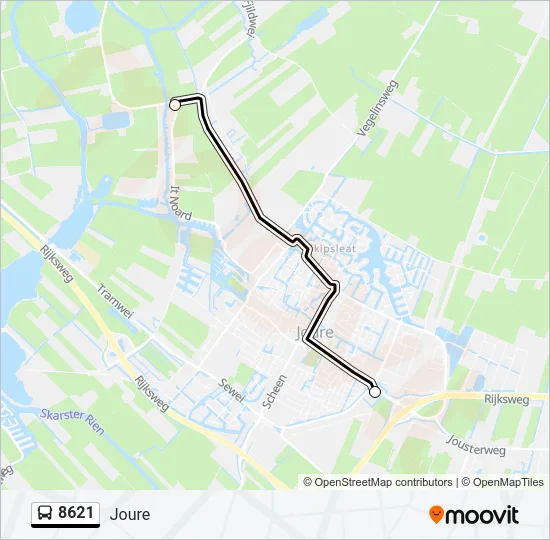 8621 Bus Line Map