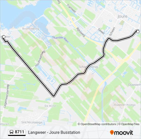 8711 Bus Line Map