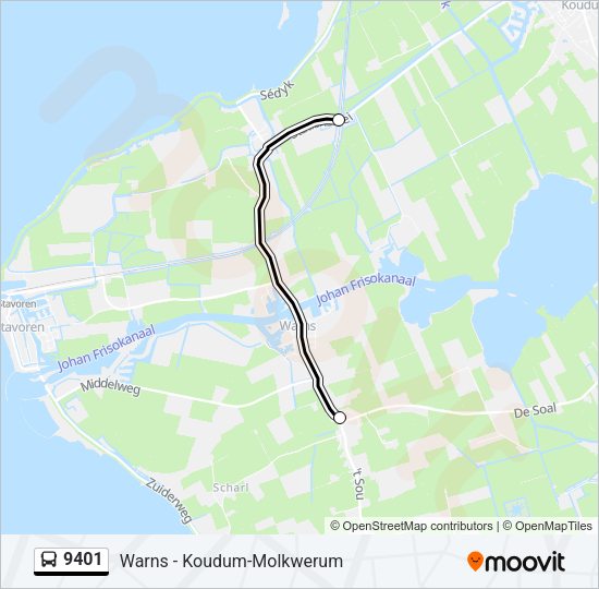 9401 Bus Line Map