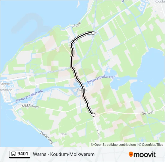 9401 Bus Line Map