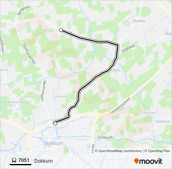 7051 Bus Line Map