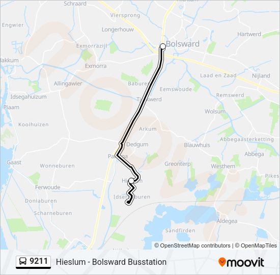 9211 Bus Line Map