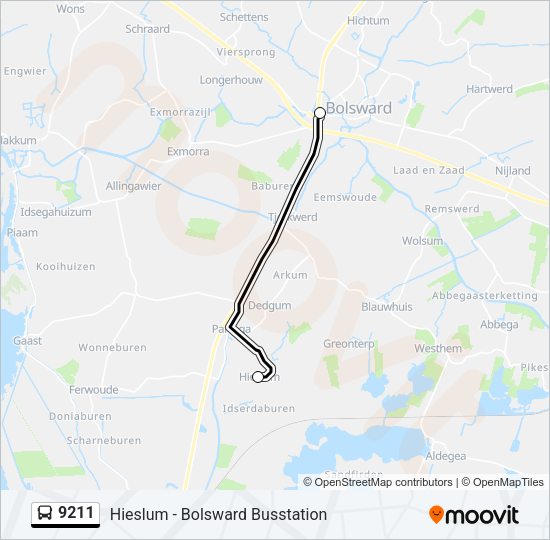9211 Bus Line Map
