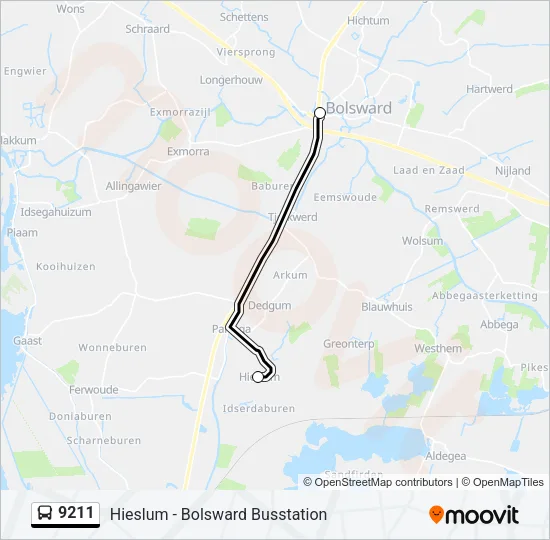 9211 Bus Line Map