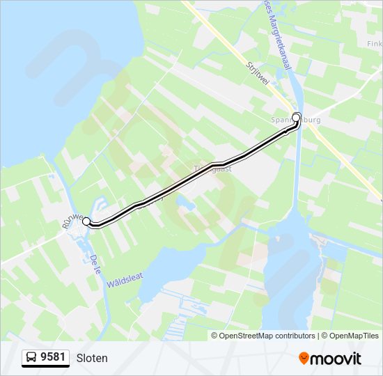 9581 Bus Line Map