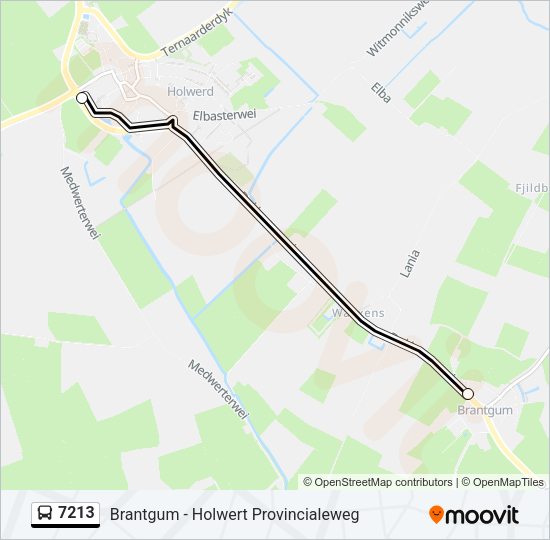 7213 Bus Line Map