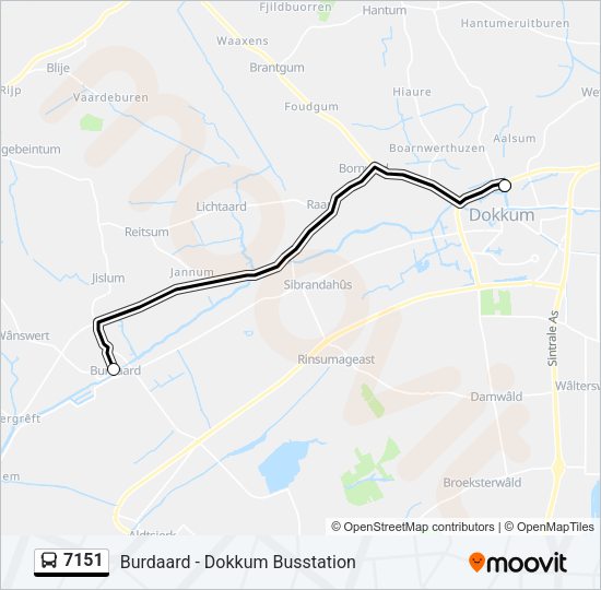 7151 Bus Line Map