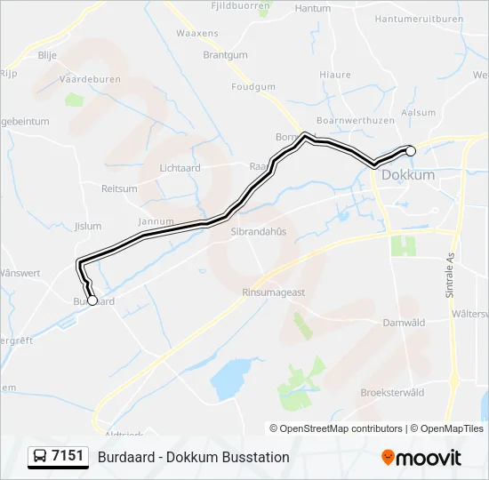 7151 Bus Line Map