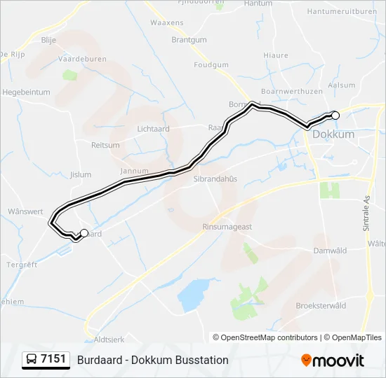 7151 Bus Line Map