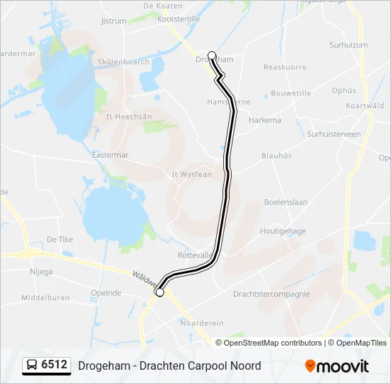 6512 Bus Line Map