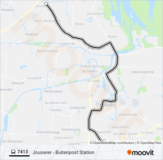 7413 Bus Line Map