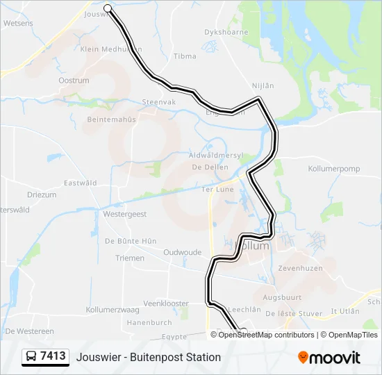 7413 Bus Line Map
