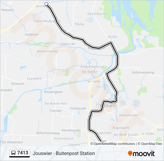 7413 Bus Line Map