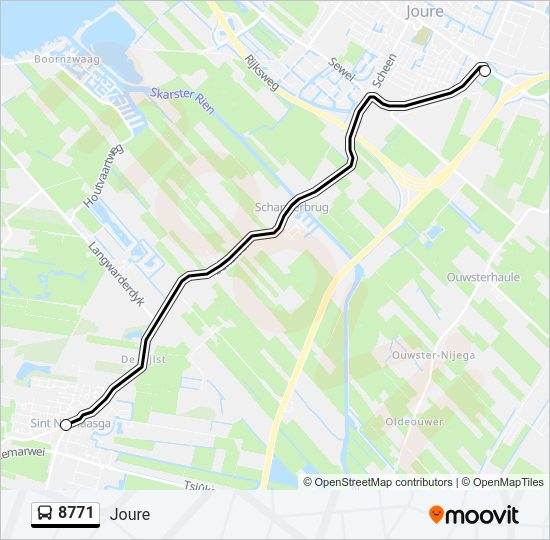 8771 Bus Line Map