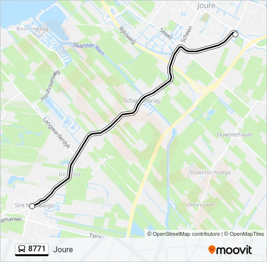 8771 Bus Line Map