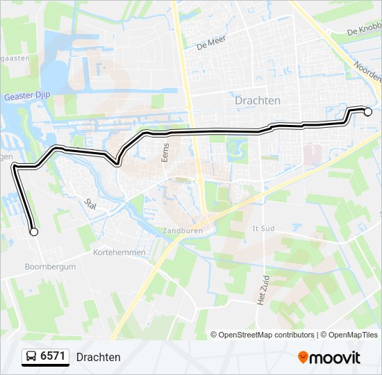 6571 Bus Line Map