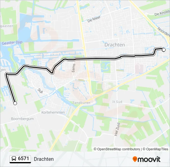 6571 Bus Line Map