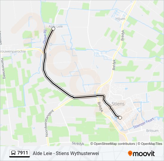 7911 Bus Line Map