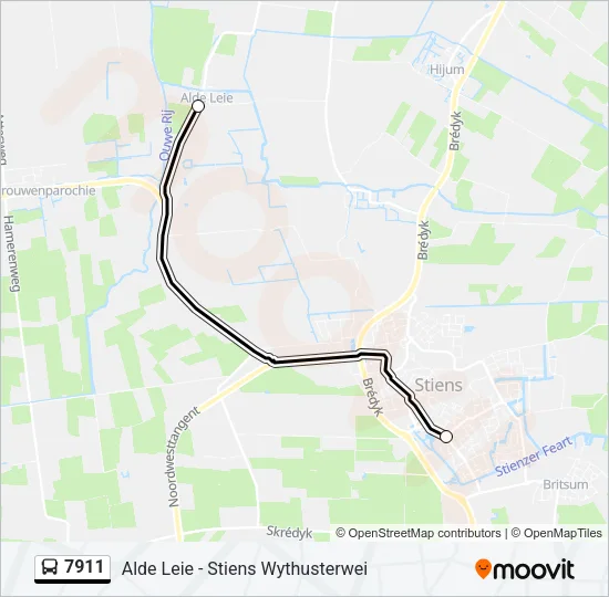 7911 Bus Line Map