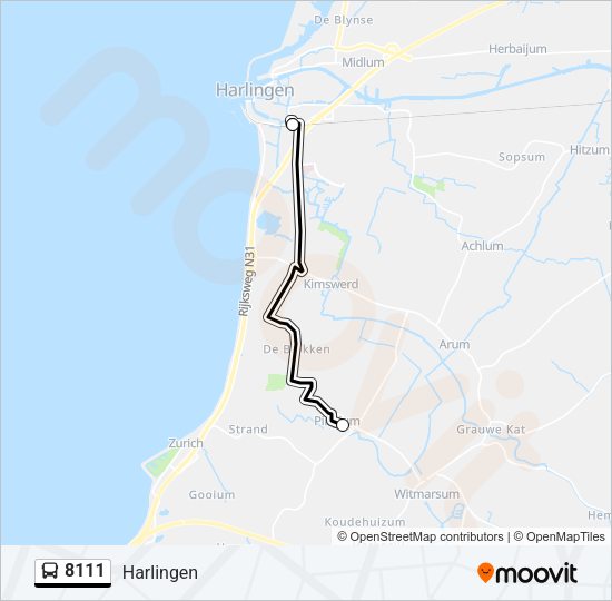 8111 Bus Line Map