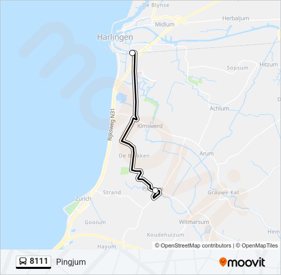 8111 Bus Line Map