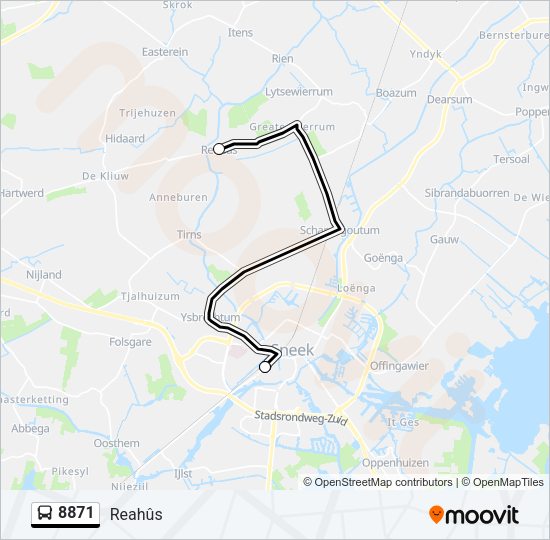 8871 Bus Line Map