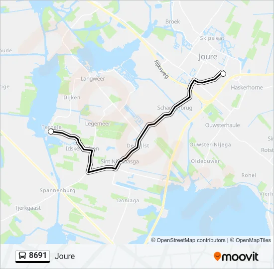 8691 Bus Line Map