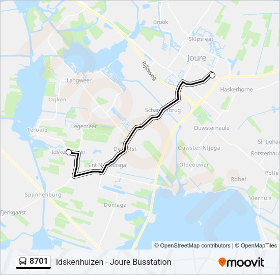 8701 Bus Line Map