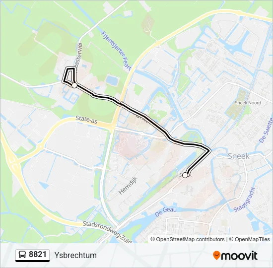 8821 Bus Line Map