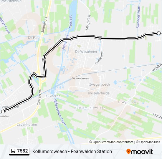 7582 Bus Line Map