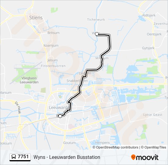 7751 Bus Line Map