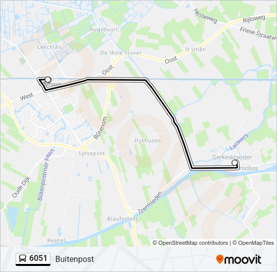 6051 Bus Line Map