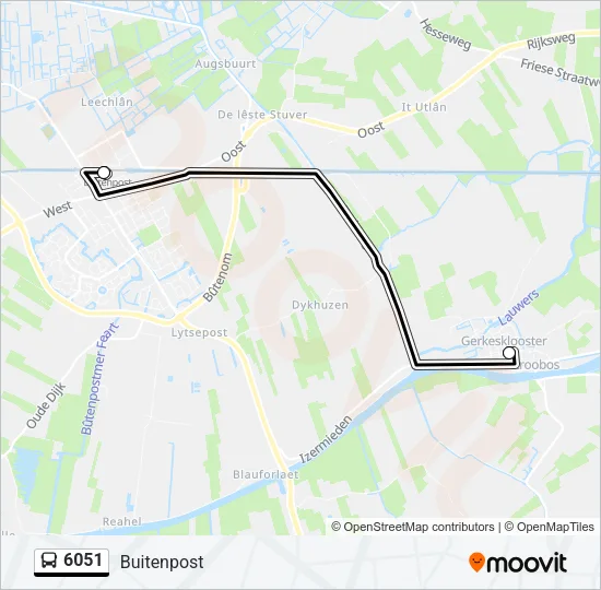 6051 Bus Line Map