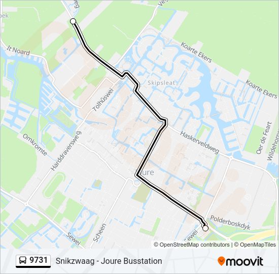 9731 Bus Line Map