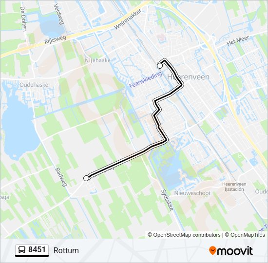 8451 Bus Line Map