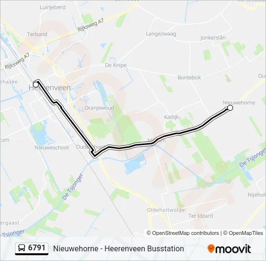 6791 Bus Line Map
