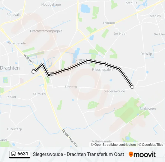 6631 Bus Line Map