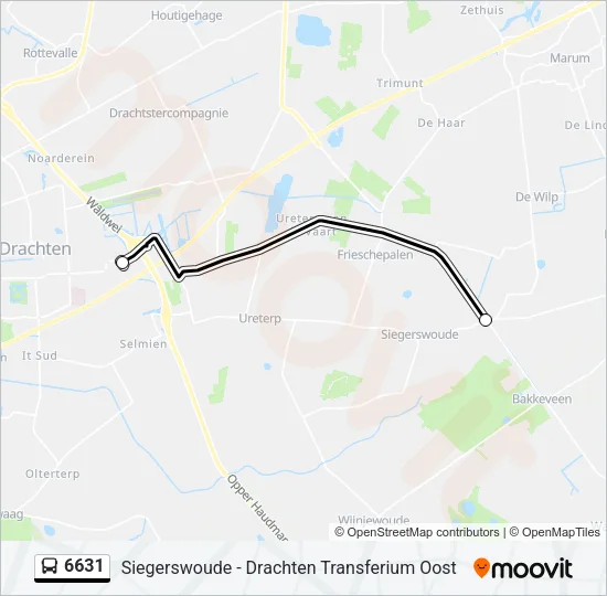 6631 Bus Line Map