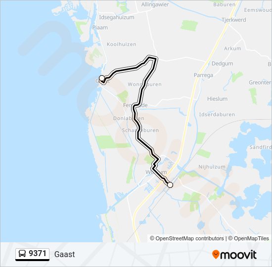 9371 Bus Line Map
