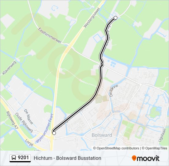 9201 Bus Line Map