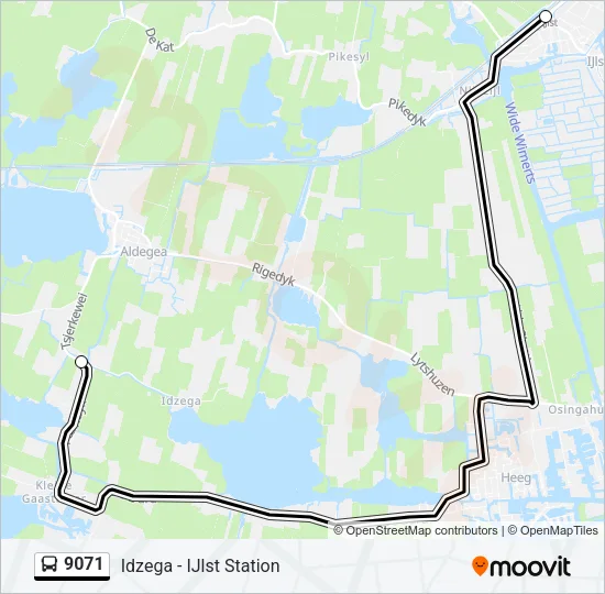 9071 Bus Line Map